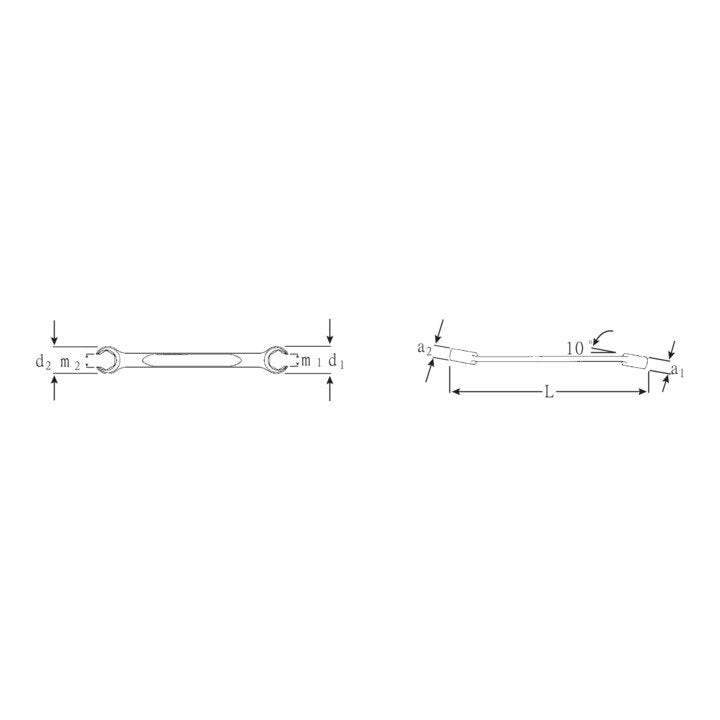 STAHLWILLE Doppelringschlüssel OPEN-RING 24 14 x 17 mm 200 mm ( 4000826110 )