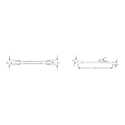 STAHLWILLE Doppelringschlüssel OPEN-RING 24 14 x 17 mm 200 mm ( 4000826110 )