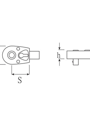 Cliquet réversible à levier enfichable STAHLWILLE 725QR/ 4 1/4″ 9 x 12 mm (4000826588)