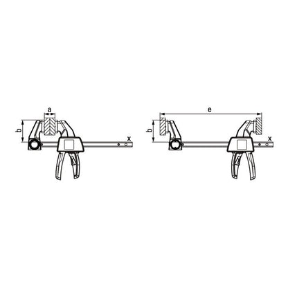 Pince à une main BESSEY EZ portée 300 mm (4000831642)