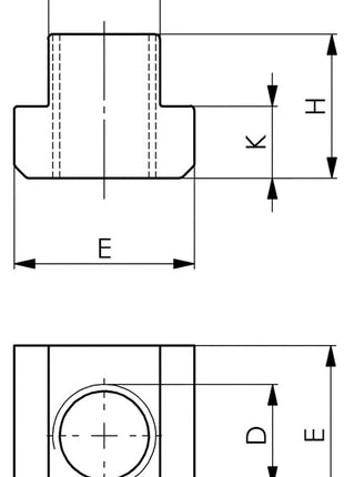 AMF Écrou pour rainure en T (DIN 508) standard d'usine Rainure en T 16 mm M14 (4000833205)