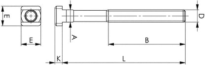 AMF T-Nutenschraube DIN 787 T-Nut 12 mm M12 Länge 50 mm ( 4000833309 )