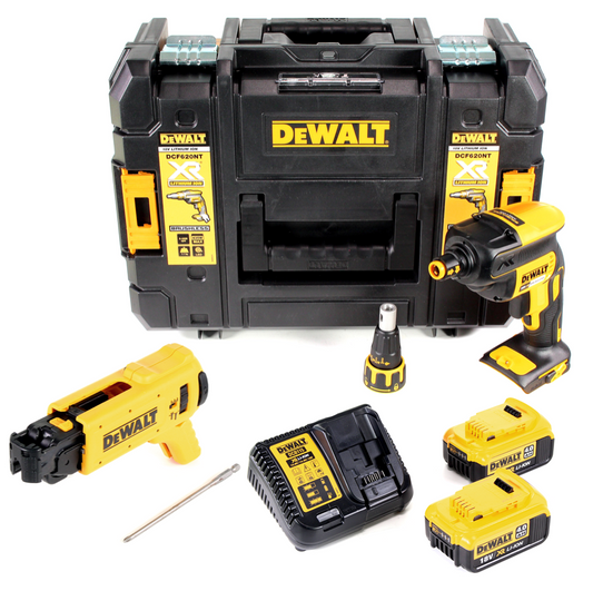 DeWalt DCF 620 M2K Akku Trockenbauschrauber 18V 1/4" Brushless + 2x Akku 4,0Ah + Schnellladegerät + TSTAK - Toolbrothers