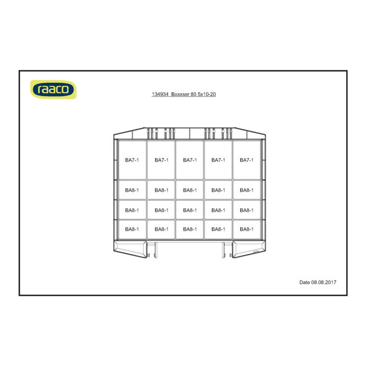 Mallette d'assortiment RAACO boxxser L421xP361xH78mm (4000871554)