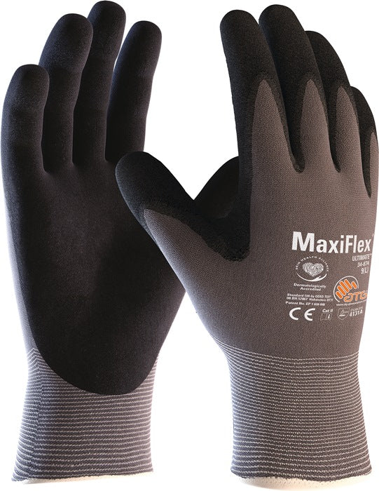 Gants ATG MaxiFlex® Ultimate™ 34-874 taille 10 gris/noir ( 4702000183 )