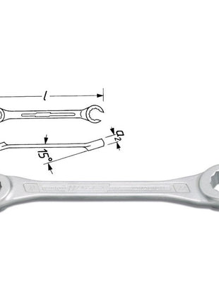 HAZET clé polygonale double 612 12 x 14 mm 168 mm (8000462634)