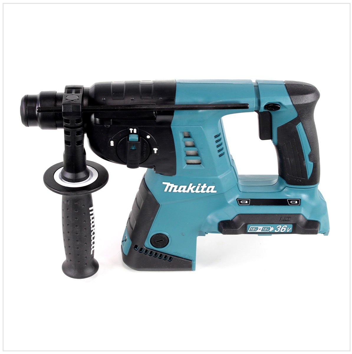 Makita DHR 263 RMJ 2x18V / 36 V SDS-Plus Akku Bohrhammer mit 2 x 4,0 Ah Akku + DC18RC Ladegerät im Makpac 4 + 5 tlg. Hartmetall Bohrer Set für Mauerwerk und Beton - Toolbrothers