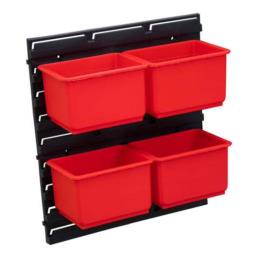 Qbrick System Container Set N°1 Mur d'atelier 39 x 35 cm avec 4 conteneurs pour valises System ONE et System TWO