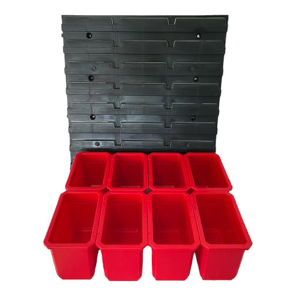 Qbrick System Container Set N°2 mur d'atelier 39 x 35 cm avec 8 conteneurs pour valises System ONE et System TWO