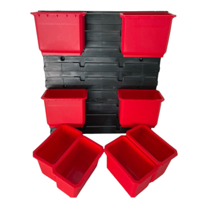 Qbrick System Container Set N°2 mur d'atelier 39 x 35 cm avec 8 conteneurs pour valises System ONE et System TWO