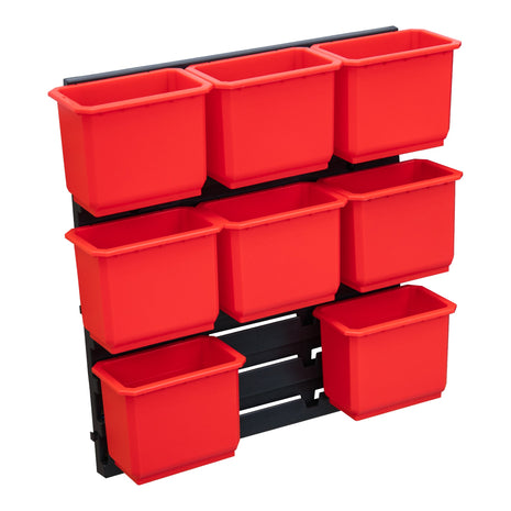 Qbrick System Container Set N°2 mur d'atelier 39 x 35 cm avec 8 conteneurs pour valises System ONE et System TWO