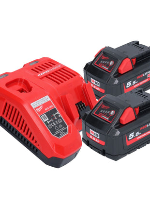 Mélangeur à batterie Milwaukee M18 FPM-552X 18 V 20 l brushless + 2x batteries 5,5 Ah + chargeur + boîtier HD