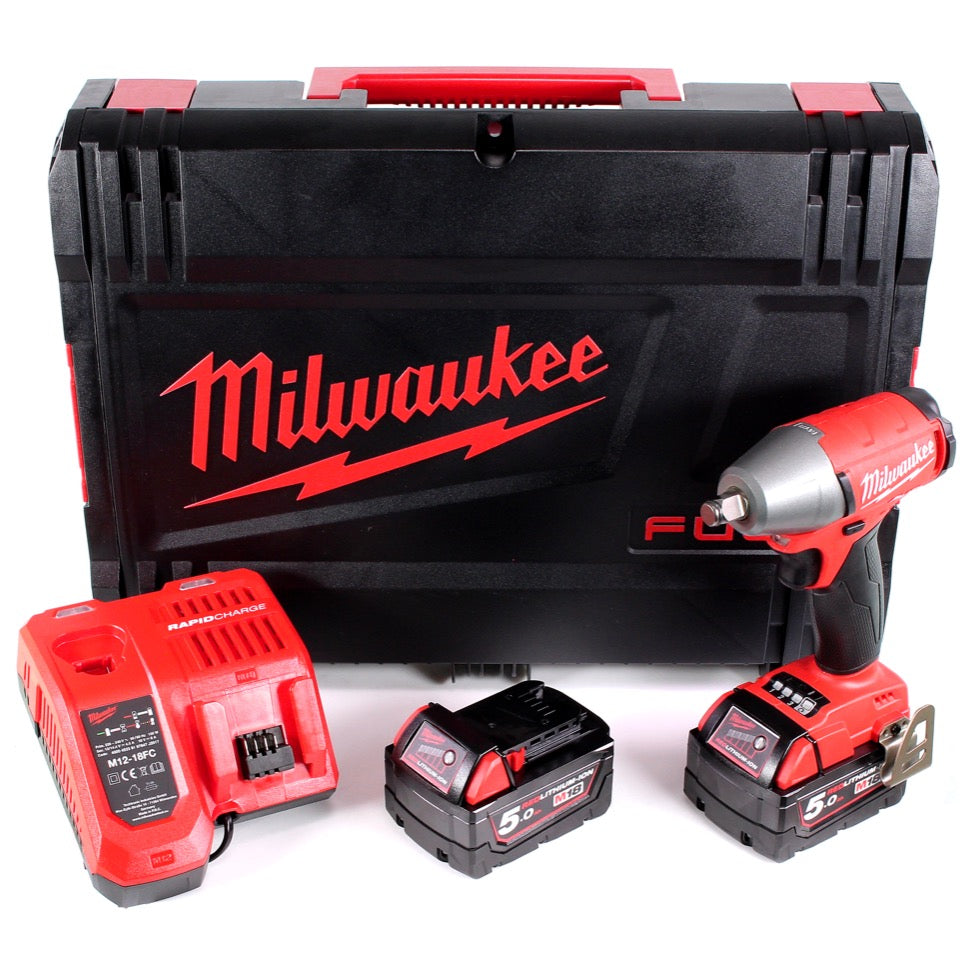 Milwaukee M18 FIWF 12-502 X Akku Schlagschrauber 18V ½'' Brushless ( 4933451071 ) in HD Box mit 2 x 5,0 Ah Akkus und Ladegerät - Toolbrothers