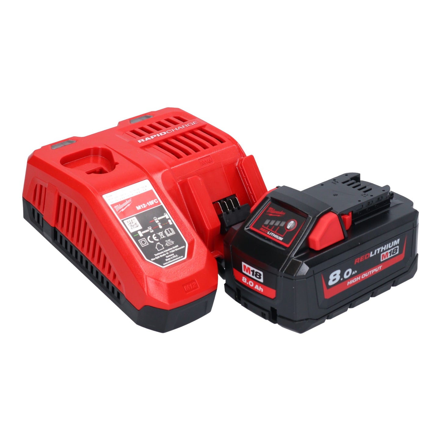 Mélangeur à batterie Milwaukee M18 FPM-801X 18 V 20 l brushless + 1x batterie 8,0 Ah + chargeur + boîtier HD