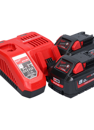 Mélangeur à batterie Milwaukee M18 FPM-802X 18 V 20 l brushless + 2x batteries 8,0 Ah + chargeur + boîtier HD