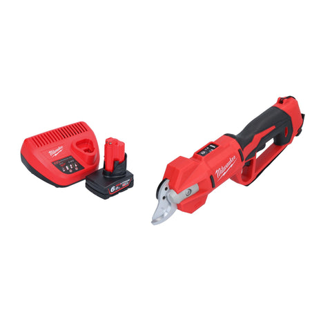 Sécateur à batterie Milwaukee M12 BLPRS-601 12 V 32 mm + 1x batterie 6,0 Ah + chargeur