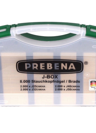 Prebena Komplettpaket 2XR-J50 Druckluftnagler + Druckluftschlauch 10m + Kompressor VITAS 45 + J-BOX 8.000 Stauchkopfnägel - Toolbrothers