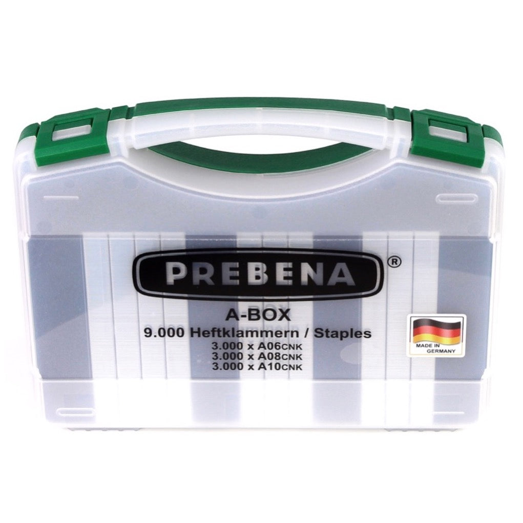 Prebena Komplettpaket 1XR-A16 Druckluftnagler + Druckluftschlauch 10m + Kompressor VITAS 45 + A-BOX 9.000 Heftklammern - Toolbrothers