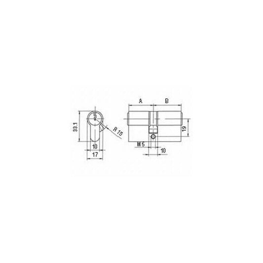 Profilé BKS double cylindre PZ 8800 27/35 mm (3000251939)