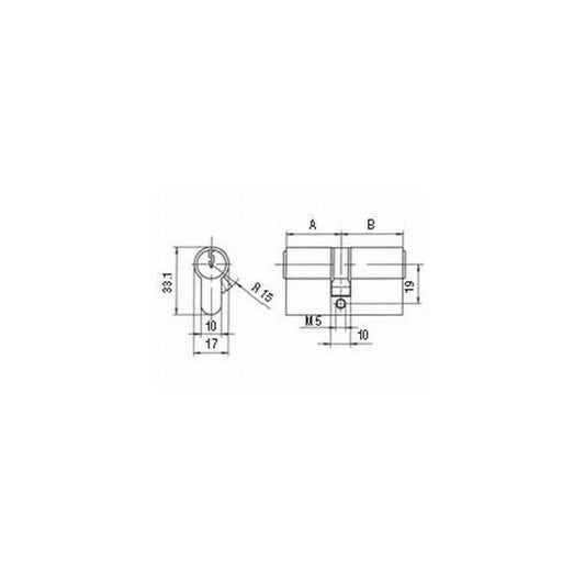 Profilé BKS double cylindre PZ 8800 40/50 mm (3000251946)