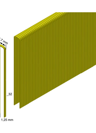 Prebena E32CNKHA Heftklammern Typ E 32 mm aus Stahl verzinkt geharzt - 4600 Stück - Toolbrothers