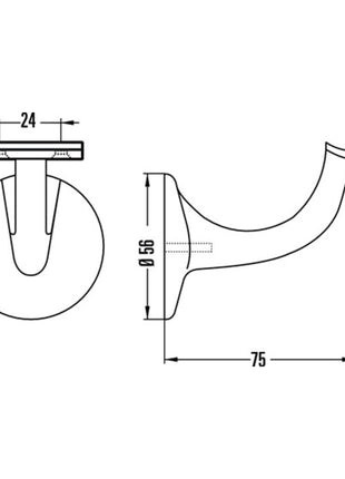 HERMETA Handlaufträger 3506 Aluminium silberfarbig eloxiert ( 3000283334 )