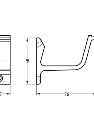 HERMETA Handlaufträger 3550 Aluminium silberfarbig eloxiert ( 3000283340 )