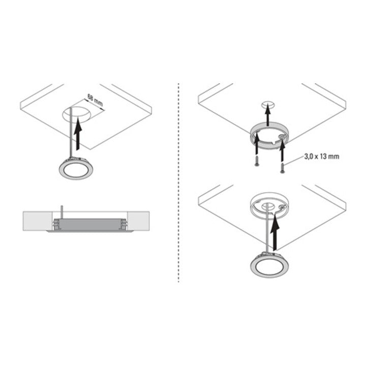 Spot encastrable L&amp;S Chip blanc neutre 12 V 4 W (3000550003)