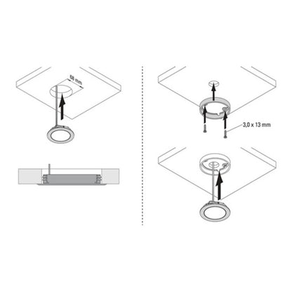 Spot encastrable L&amp;S Chip blanc neutre 12 V 4 W (3000550003)