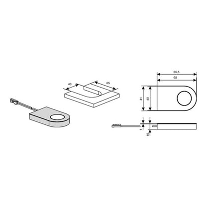 L&S Anbauleuchte Glaspoint Warmweiß od. Emotion 12 V 0,8 W ( 3000550020 )