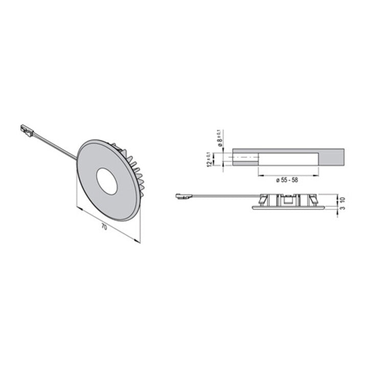 Spot encastrable L&amp;S Superlight Emotion 12 V 2,9 W (3000550102)