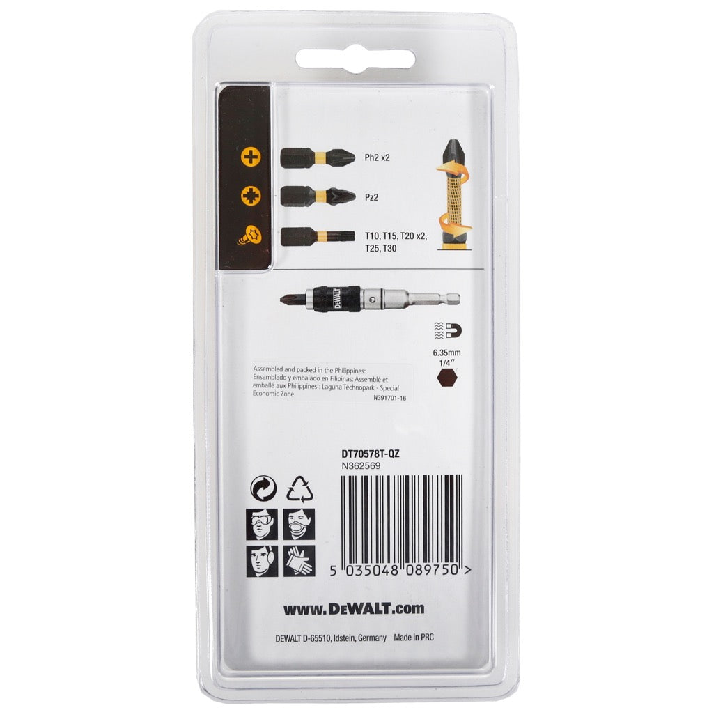 DeWalt DT 70578 T-QZ 10-teiliges Bit-Set Extreme Impact Torsion ( N362569 ) - Toolbrothers