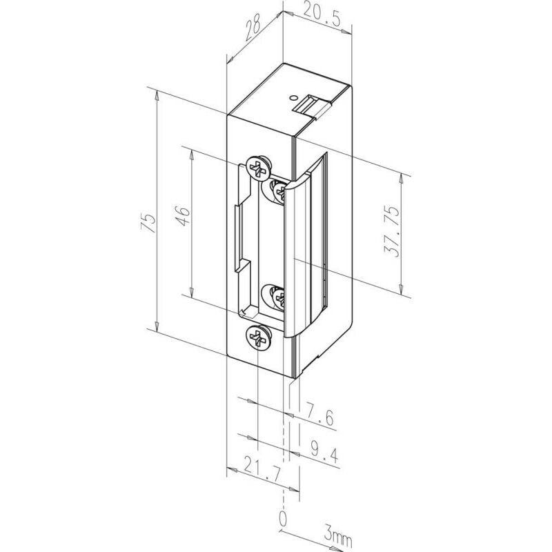 Ouvre-porte électrique ASSA ABLOY 17 12 V DC 100%ED standard (3324034087)