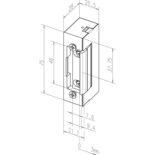 Ouvre-porte électrique ASSA ABLOY 17 12 V DC 100%ED standard (3324034087)