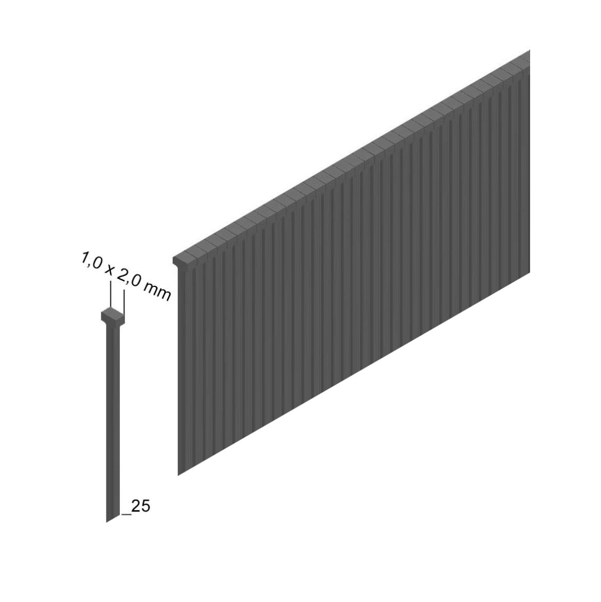 Prebena J 25 CNKHA Stauchkopfnägel Brads 25 mm 5000 Stück - aus verzinktem Stahl, geharzt - Toolbrothers