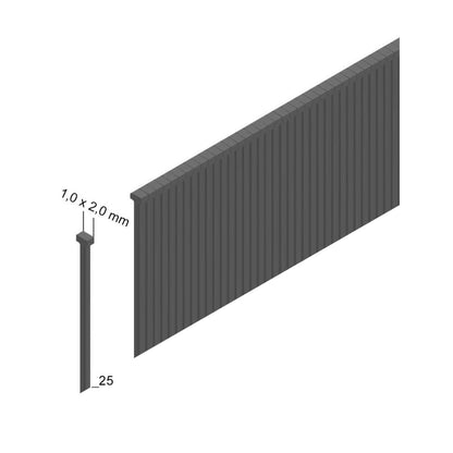 Prebena J 25 CNKHA Stauchkopfnägel Brads 25 mm 5000 Stück - aus verzinktem Stahl, geharzt - Toolbrothers