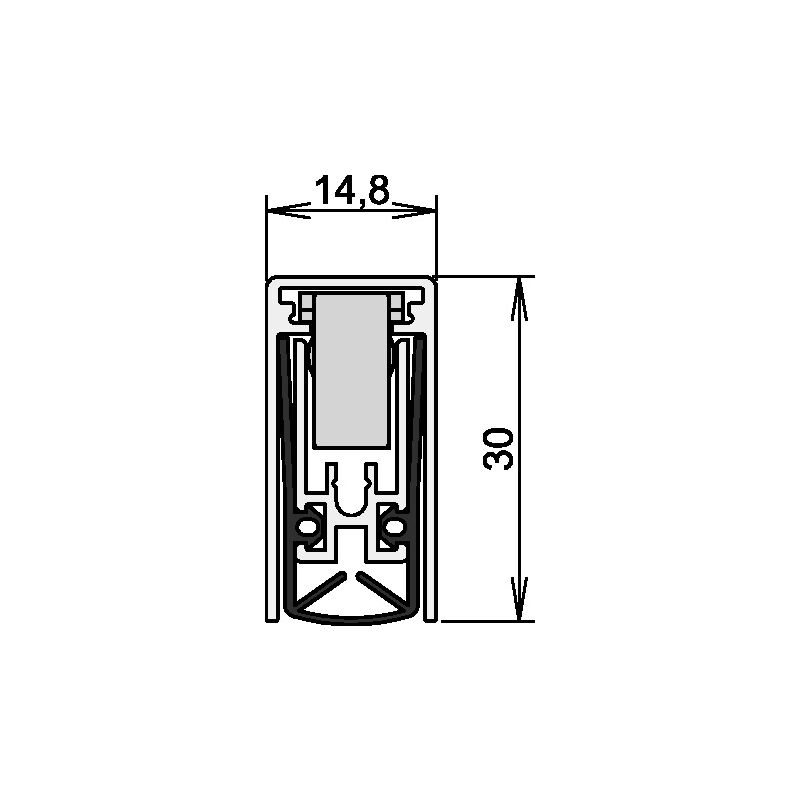 Joint de porte ATHMER Schall-Ex® L-15/30 WS 1-880 1 côté longueur 833 mm (3327023201)