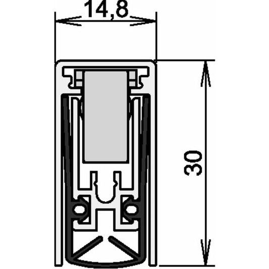 Joint de porte ATHMER Schall-Ex® L-15/30 WS 1-880 1 côté longueur 958 mm (3327023202)