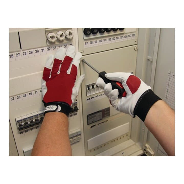 LEIPOLD+DÖHLE Handschuhe Griffy Größe 10 rot/naturfarben ( 4000371103 )