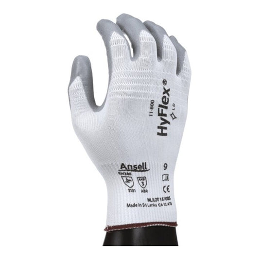 ANSELL Handschuhe HyFlex 11-800 Größe 9 weiß/grau ( 4000371394 )