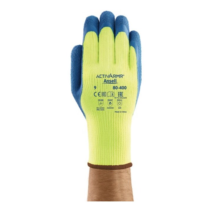 ANSELL gants de protection contre le froid ActivArmr® 80-400 taille 10 jaune/bleu (4000371420)