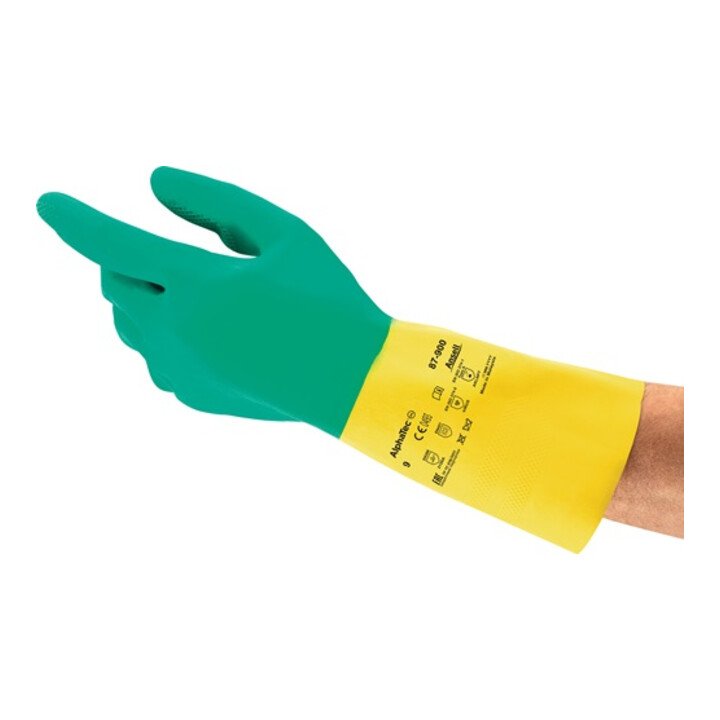 Gants chimiques ANSELL AlphaTec® 87-900 taille 8 vert/jaune (4000371481)