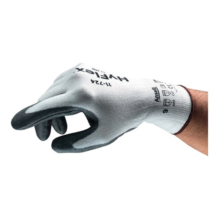 ANSELL gants de protection contre les coupures HyFlex® 11-724 taille 8 blanc/gris (4000371568)