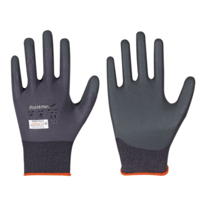 LEIPOLD Handschuhe Solidstar Soft 1463 Größe 8 grau ( 4000391188 )