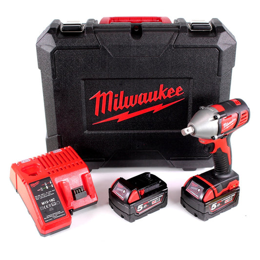 Milwaukee M18 BIW12-502C 18V Akku Schlagschrauber + 2x Akku 5,0Ah + Ladegerät + Koffer - Toolbrothers