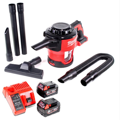 Milwaukee M18 CV 502C 18V Akku Handstaubsauger + 2x Akku 5,0Ah + Ladegerät - Toolbrothers