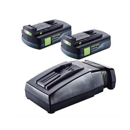 Festool Akku Bohrschrauber T 18+3 Li im T-LOC mit 2 x 3,1 Ah Akkus und Ladegerät ( 575596 ) + Centrotec Set im Mini Systainer ( 203817 ) - Toolbrothers