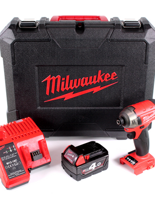 Milwaukee M18 FQID 401C 18 V 1/4" Brushless Li-Ion Akku Schlagschrauber SURGE  im Werkzeugkoffer + 1x M18 B4 4,0 Ah Akku + M12-18C Ladegerät - Toolbrothers