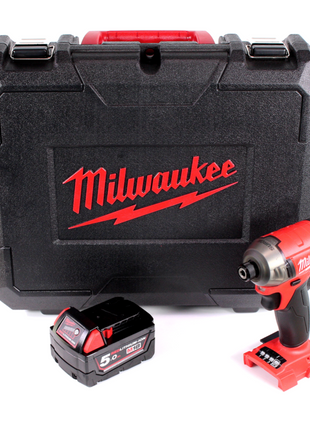 Milwaukee M18 FQID 501 18 V 1/4" Brushless Li-Ion Akku Schlagschrauber SURGE  im Werkzeugkoffer + 1x M18 B5 5,0 Ah Akku - Toolbrothers