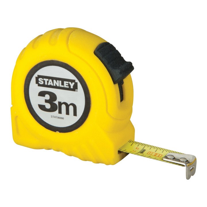 Mètre ruban de poche STANLEY longueur 3 m largeur 12,7 mm mm/cm (4000787064)